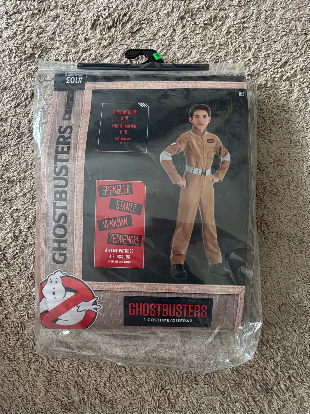 Kids Med ghostbusters Jumpsuit Costume with Name Patches